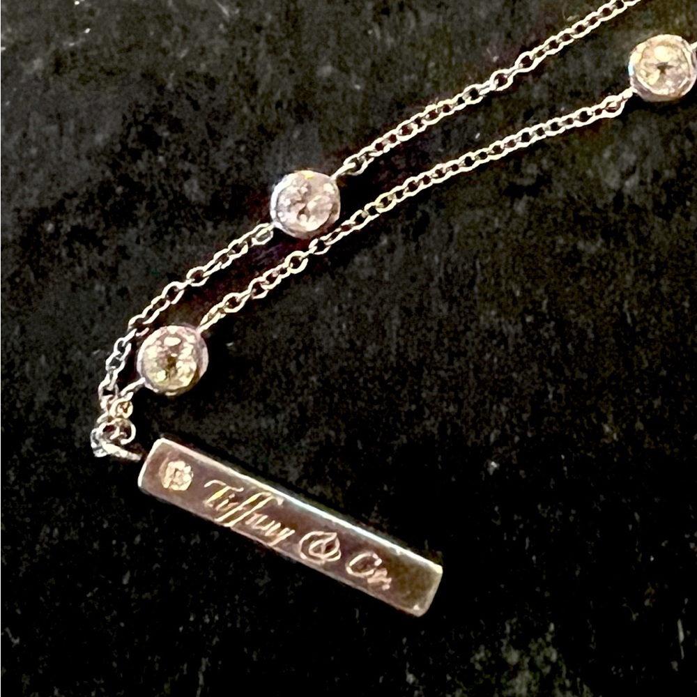 Gorgeous Tiffany & Co silver necklace 16” long. Gently used